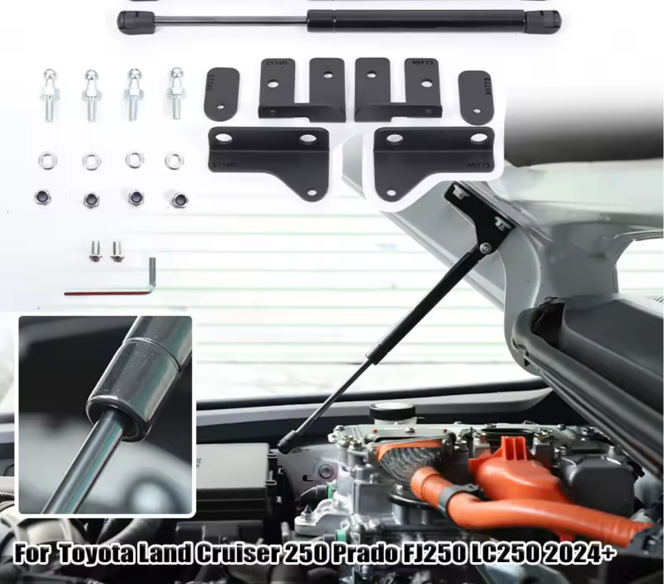 Hydraulic Hood Lift for 2024+ Toyota Land Cruiser 250 Prado