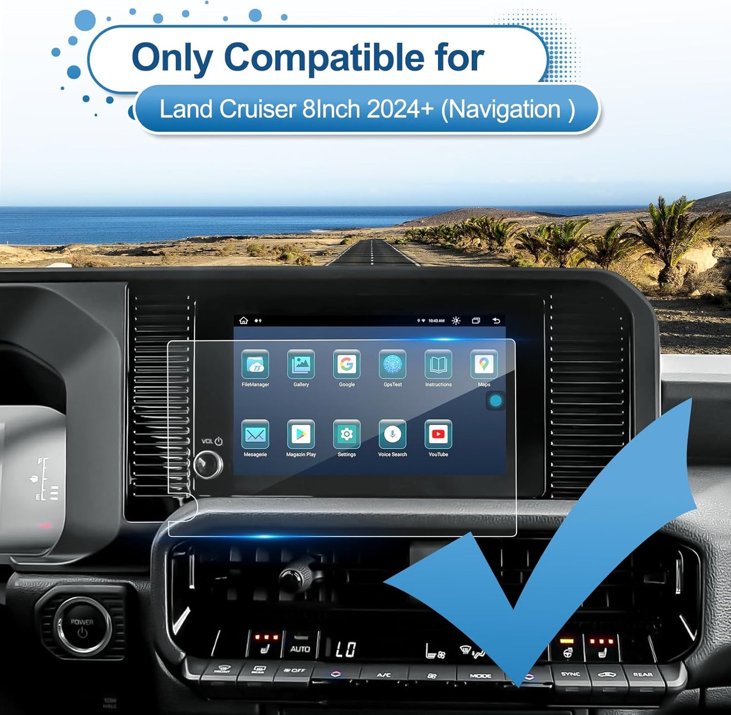 Screen Protector for Toyota Land Cruiser 8-inch for 2024+ Toyota Land Cruiser 250 Prado 1958