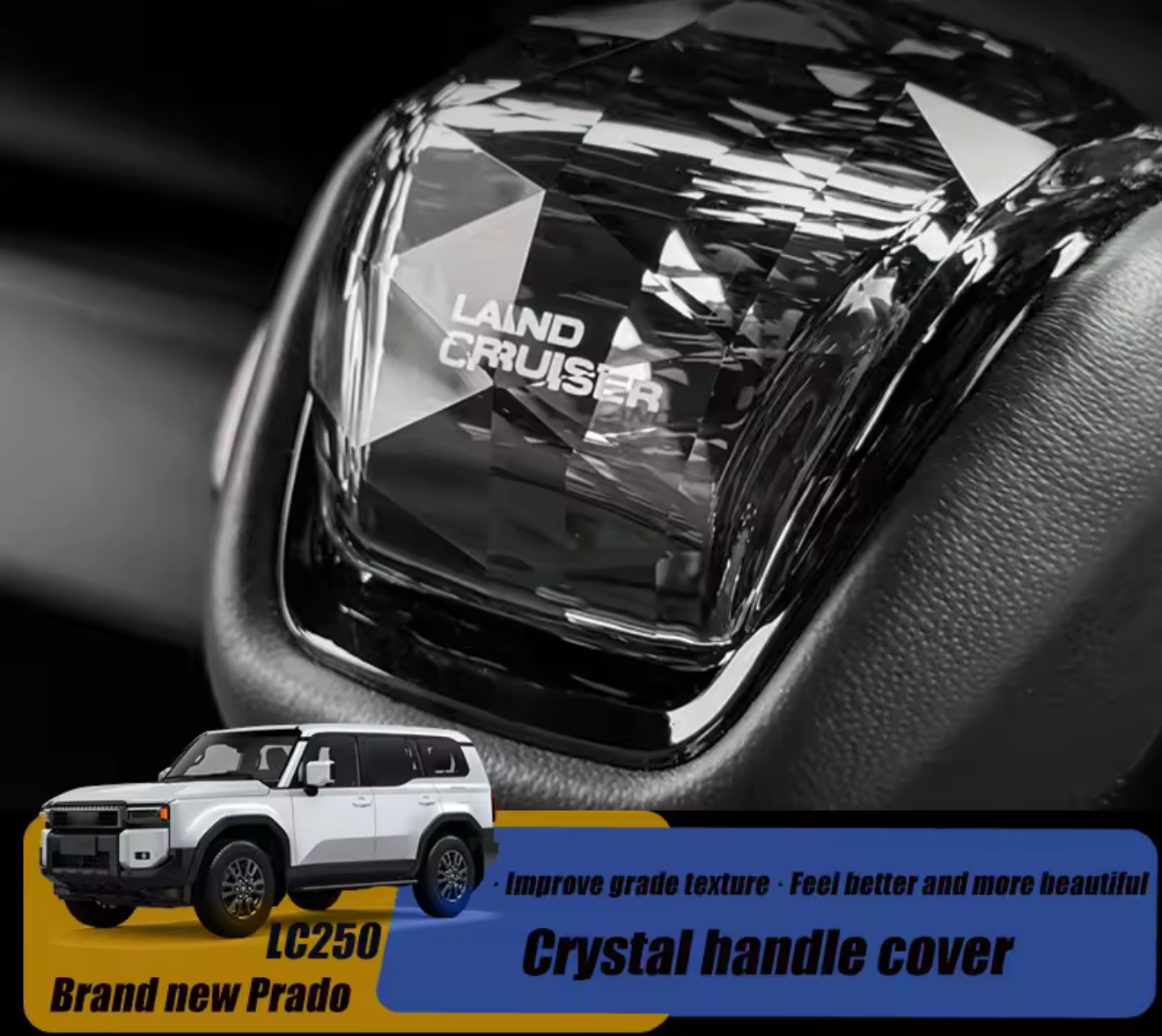 Crystal shift lever for 2024+ Toyota Land Cruiser 250 Prado