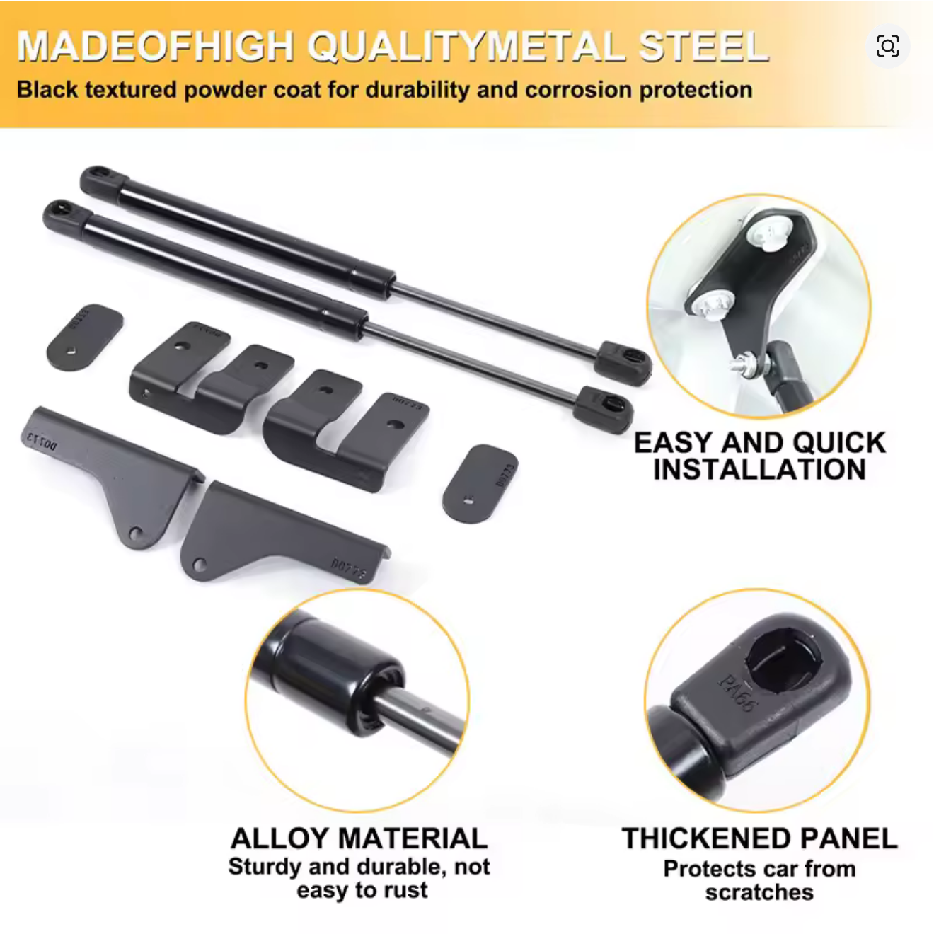 Hydraulic Hood Lift for 2024+ Toyota Land Cruiser 250 Prado