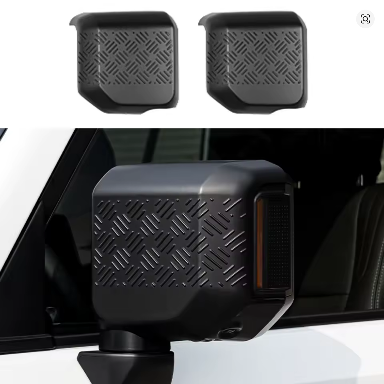 Matte Black Rear View Side Anti Scratch Mirror Cover Trim for 2024+ Toyota Land Cruiser 250 Prado